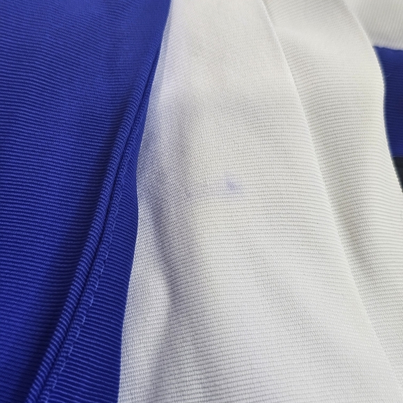 John Roberts Midi Length Button Front Dress Womens 5 / 6 Red Blue Vintage 90's - Picture 10 of 10